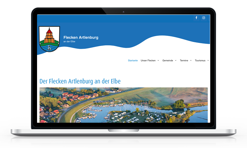 Flecken Artlenburg - Referenz auf MacBook Startseite